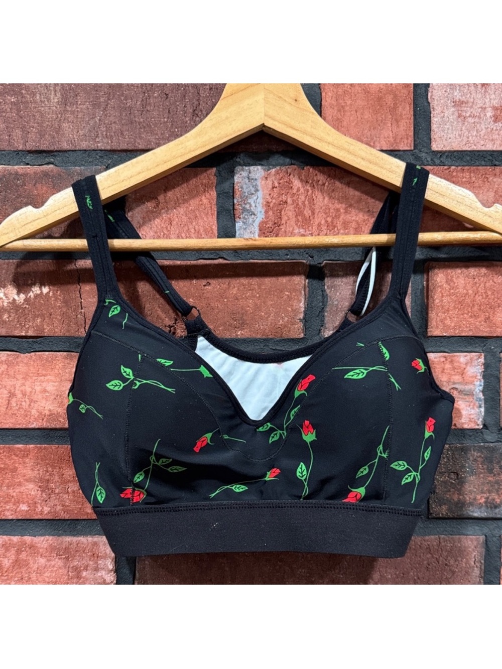 Adam Selman Black Rose Sports Bra
